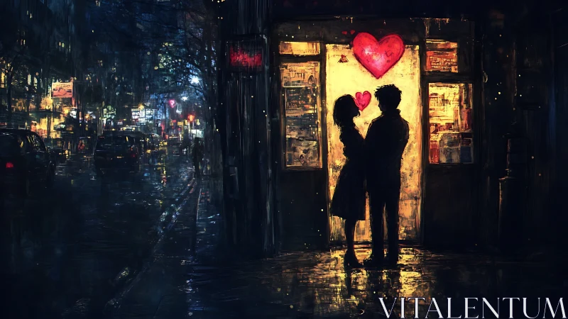 Love Glows Where Hearts Meet at Midnight.