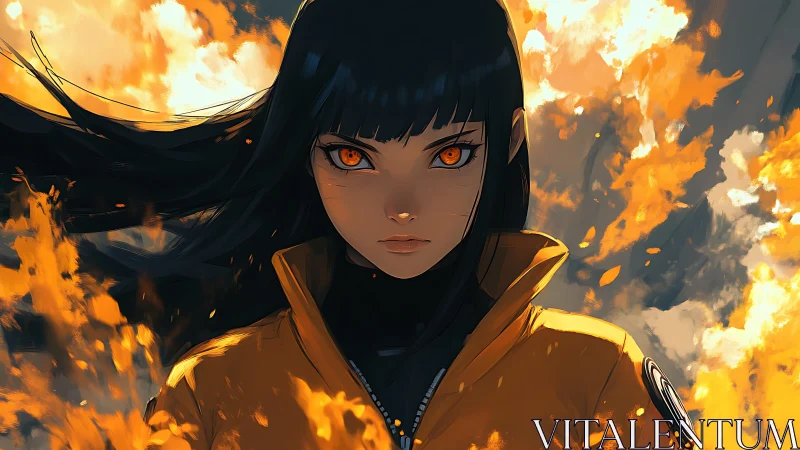 Ember-eyed heroine walks through storm-born fire calmly