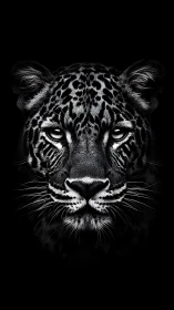 Monochrome Tiger Stare: Intensity in Black and White.