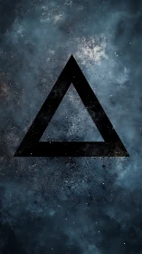 Celestial triangle carves a quiet portal through cosmic dust