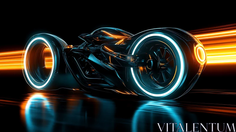 Neon night racer streaking through a glowing digital highway.