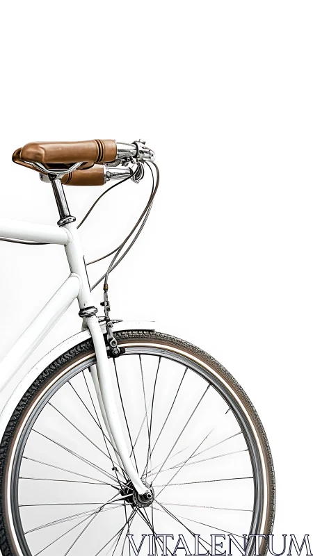 Vintage Bicycle with Brown Leather Saddle.