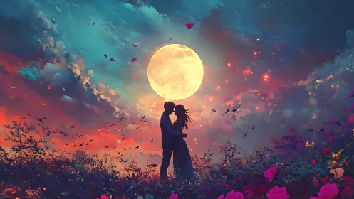 Moonlit Love Under the Starlit Sky.