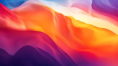 Fluid sunset gradients flow across abstract silky dunes.