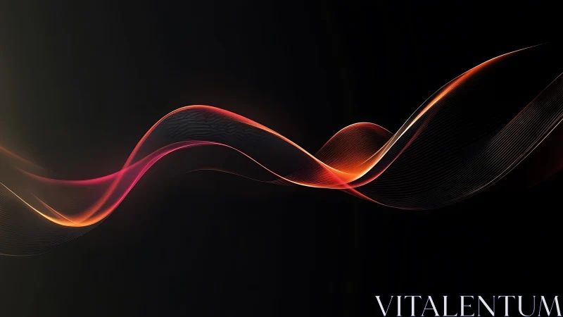 Glowing ribbons of light gently dancing across darkness.