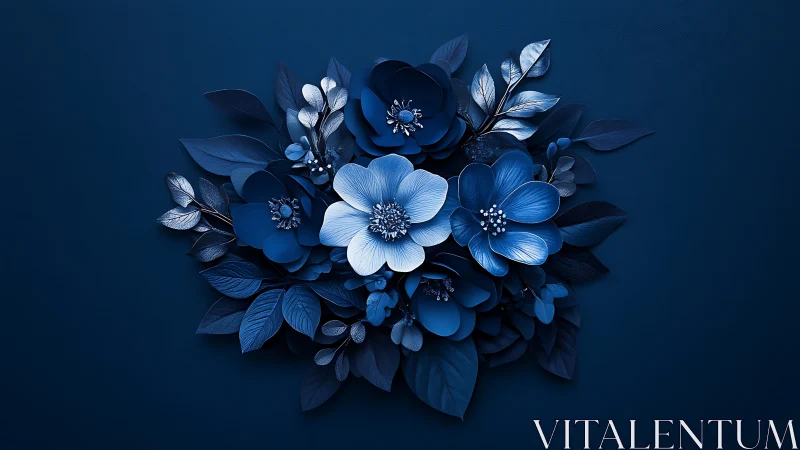 Serene Blue Flowers in Full Bloom Create a Dreamy Floral Arrangement