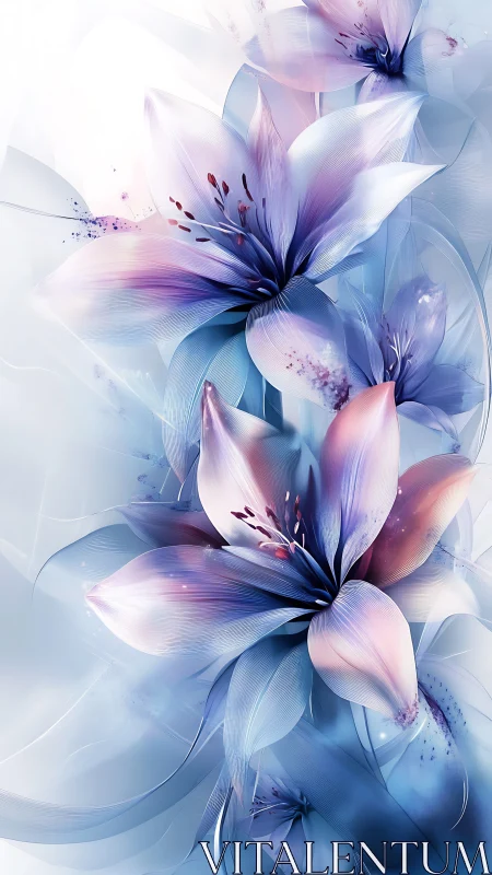 Luminescent Petals Waltz Through Ethereal Space