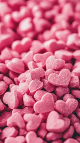 Macro Photography of Pink Heart-Shaped Confections with Depth of Field Rendering