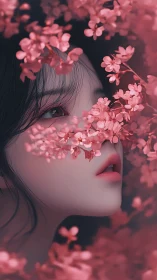 Blossom-veiled portrait where spring quietly kisses silence.