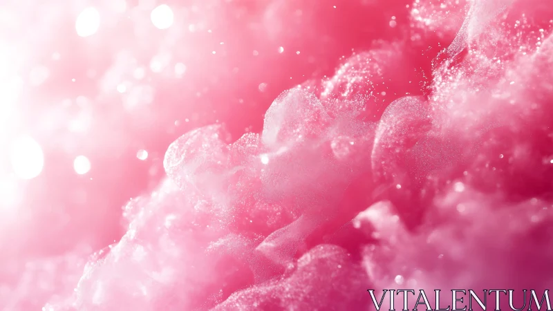 Dreamy Pink Abstract Background with Soft Bokeh and Light Effects.