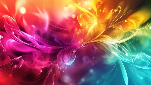 Spectral fluid dynamics in multichromatic abstract light fields.