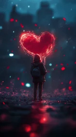 Someone's Heart Glows Bright in the Rain.