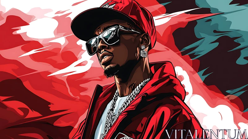 Bold hip hop portrait radiates confidence and street style