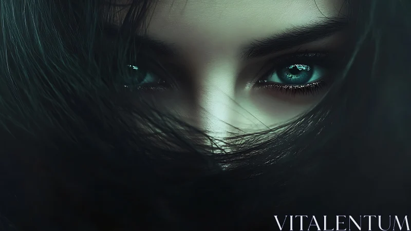 Moonlit eyes carve twin constellations through the dark