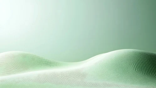 Minimalist mint waves forming abstract digital terrain.