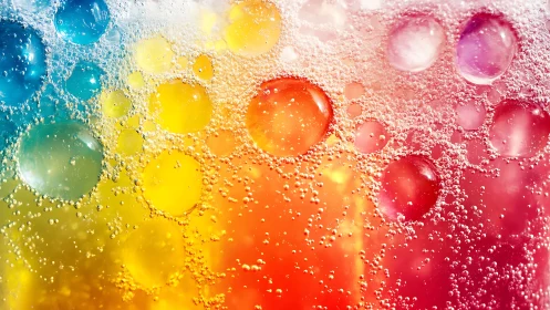 Chromatic bubble nebula drifting through sparkling soda light.