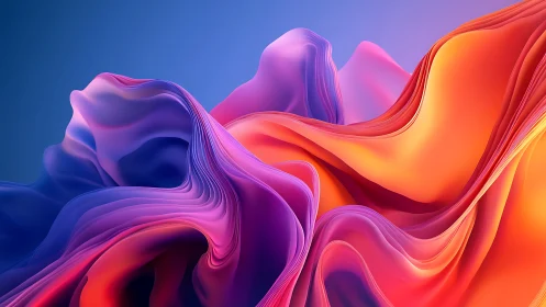 Chromatic dunes of liquid light curling across a neon horizon.