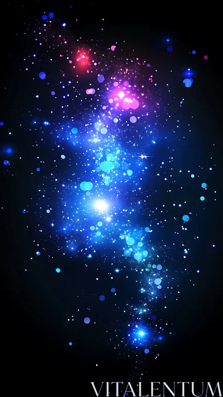 Starglow river swirling through midnight’s velvet hush.