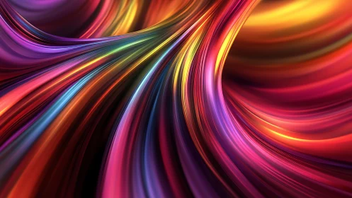 Spectral fluid dynamics in high-chroma ribbon curvature field.