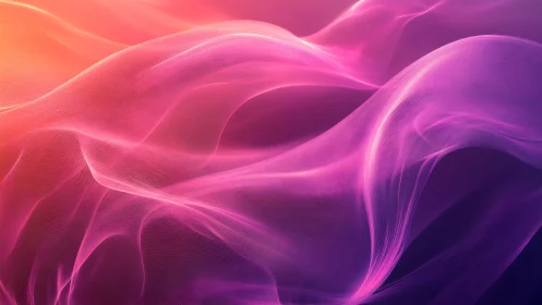 Flowing pink and purple light waves on dark gradient background.