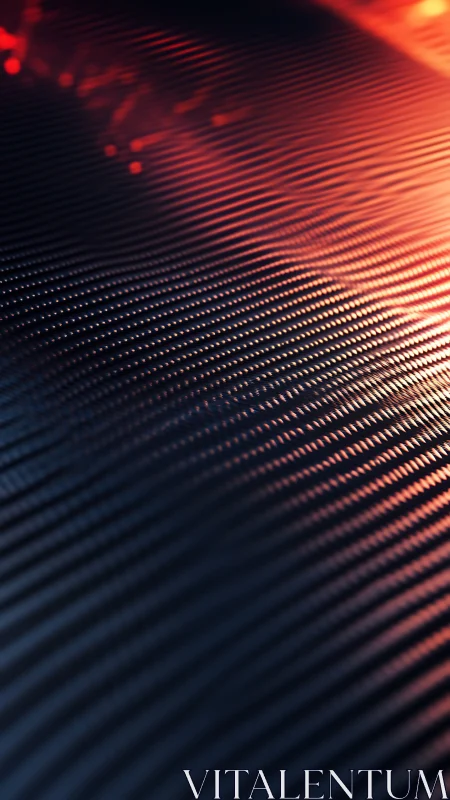 Molten signal waves rippling across midnight carbon.