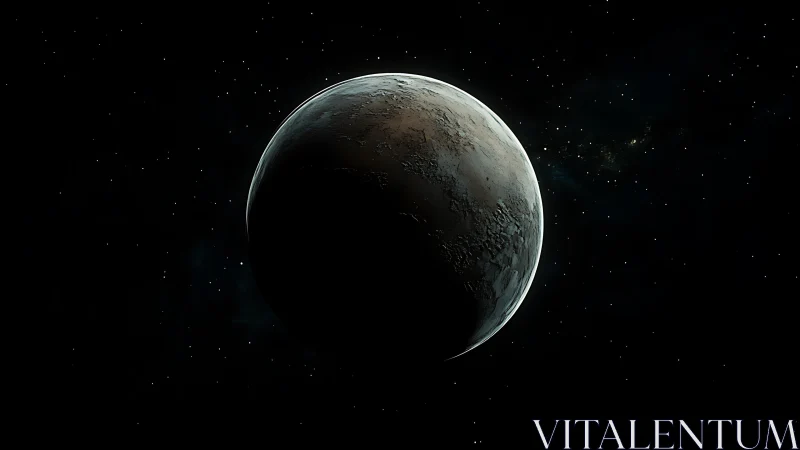 Lonely half-lit exoplanet drifts silently through deep space