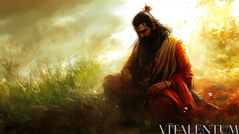 Sun-drenched mystic folds silence into the glowing earth