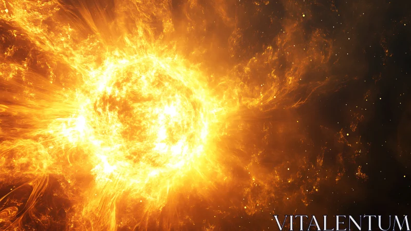 Volumetric 3D stellar flare simulation with eruptive plasma field