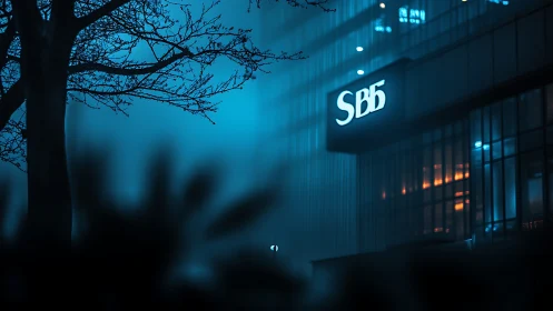 SB5 Office Building at Dusk: Urban Architecture.