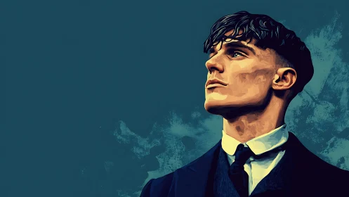 Sharp-suited dreamer tilts his jaw toward stormless skies