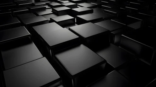 Glossy black cubic array forms staggered reflective surface grid
