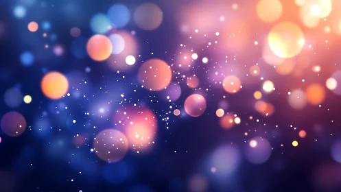 Vibrant bokeh lights on a dreamy abstract background in soft focus.