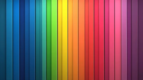 Vertical color panels form continuous rainbow gradient bands