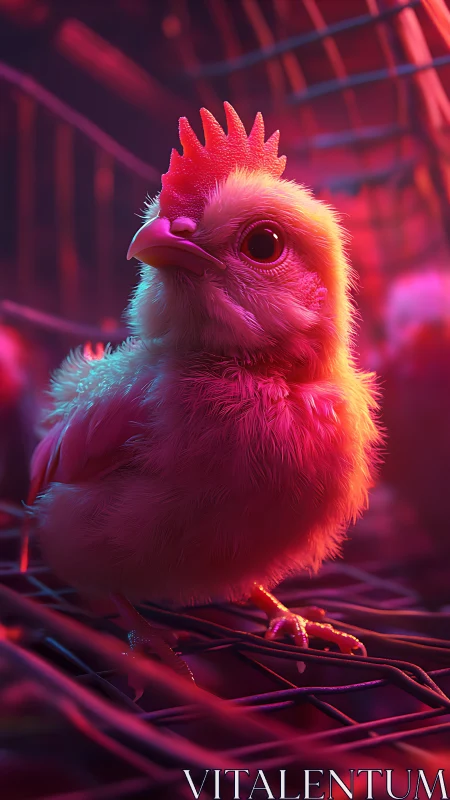 Radiant Chick Glows in Vibrant Neon Light