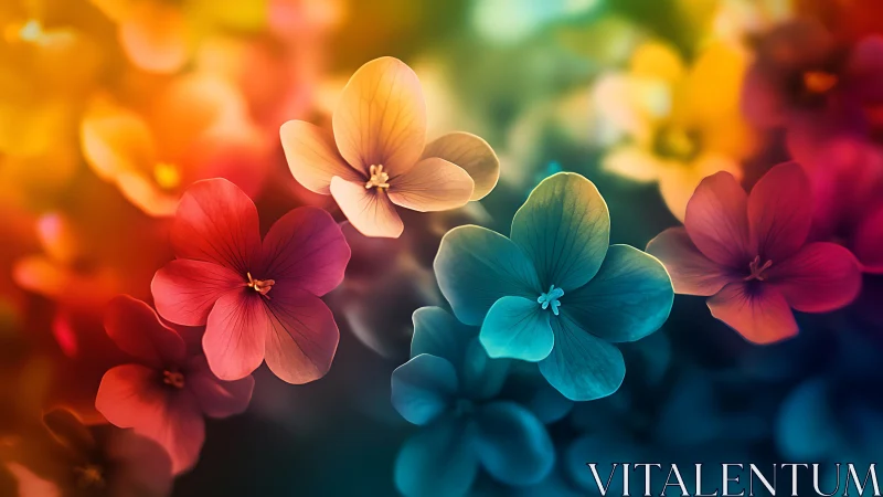 Vibrant Blossoms Dancing Through Warm Light.