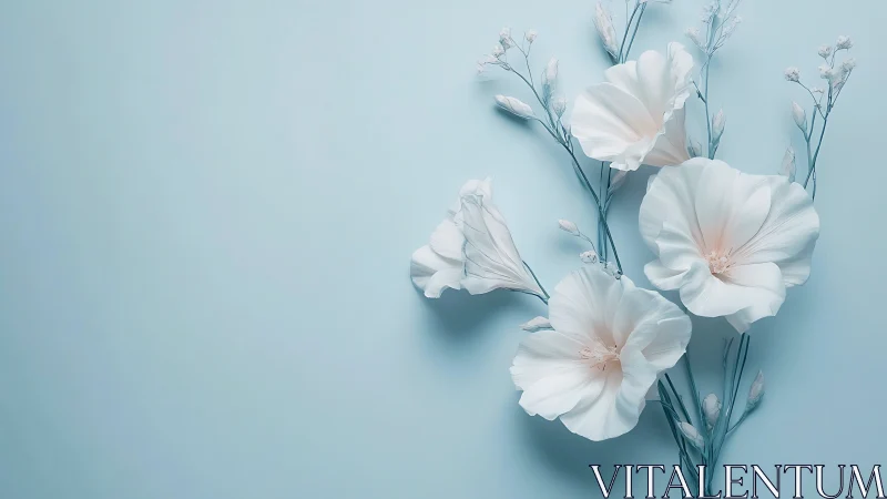 Delicate White Blossoms in Soft Serenity