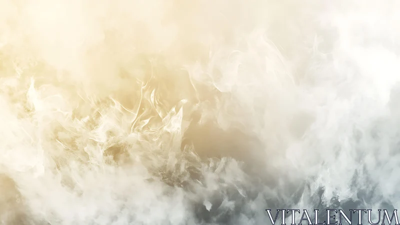 Ethereal Abstract Cloud Texture in Soft Warm Pastel Tones.