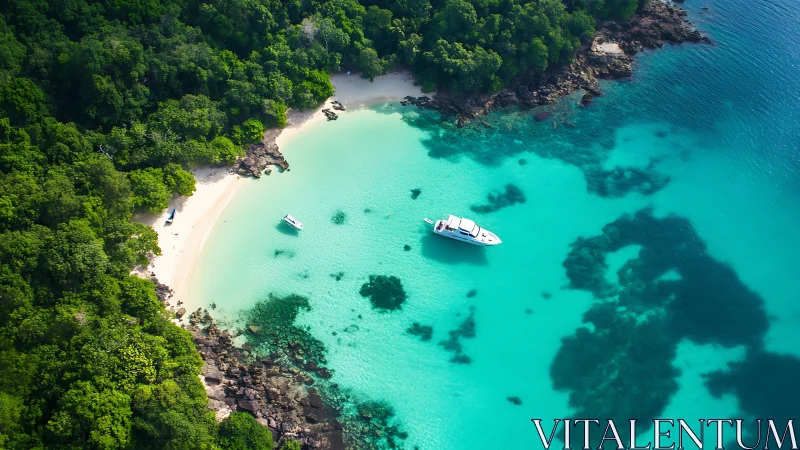 Aerial coastal inlet survey with chromatic water stratification and tropical forest canopy