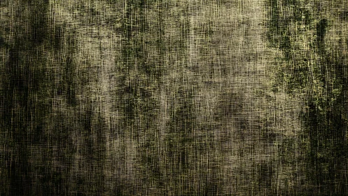 Woven dusk grid texture whispering in mossy golden gloom.