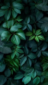 Dense tropical foliage forms layered green leaf tapestry