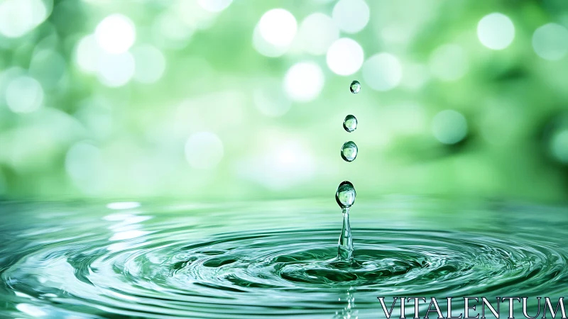 High-speed macro capture of water droplet splash in green field