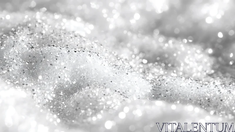 Sparkling white glitter background in soft, dreamy macro style.