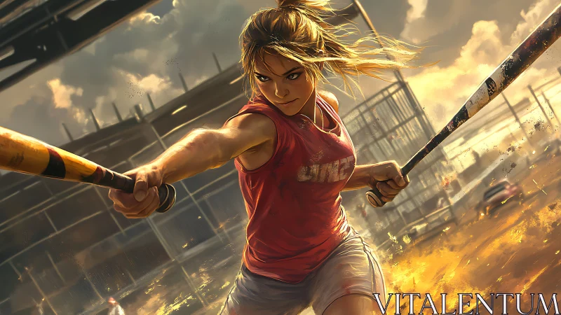 Flaming city diamond turns lone batter into storm of steel