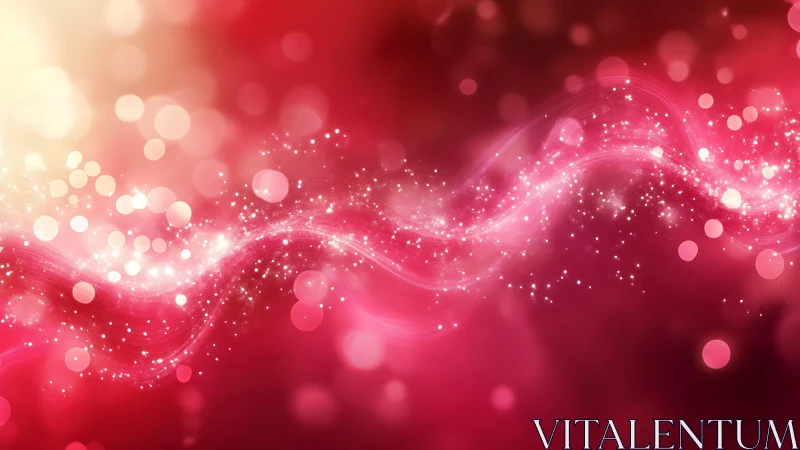 Abstract pink bokeh light wave background with sparkling effects.