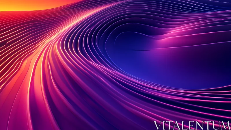 Neon dune currents carving a glowing digital midnight canyon.