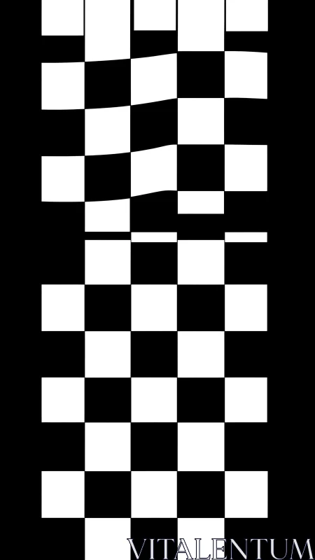 Checkerboard grid with warped and straight sections shown.