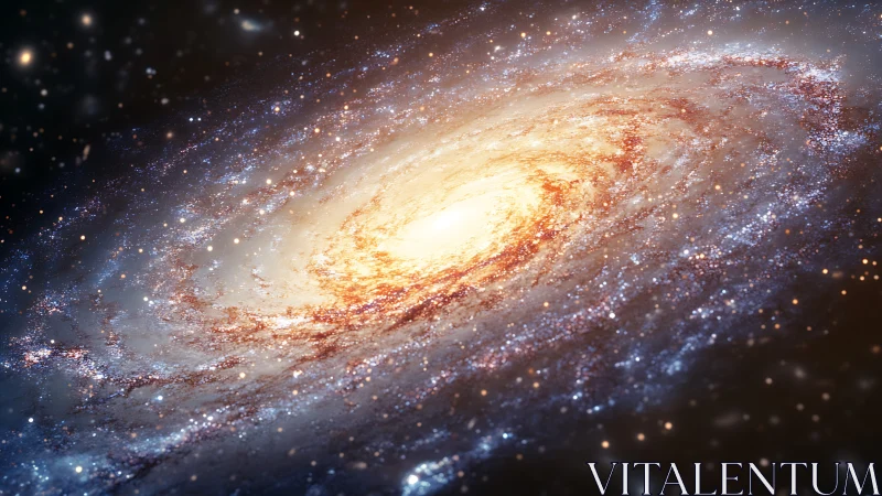 Rotating barred spiral galaxy rendered in high-detail 3D visualization