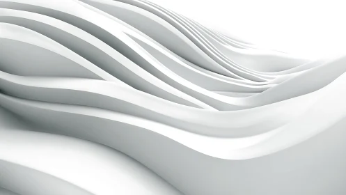 Parametric white waves in flowing minimal 3D relief.