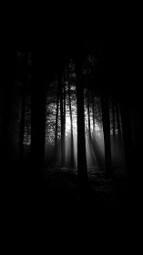 Monochromatic Forest with Volumetric Light Rays