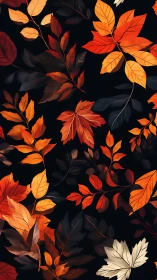 Digital foliage tapestry with layered autumnal leaf gradients.